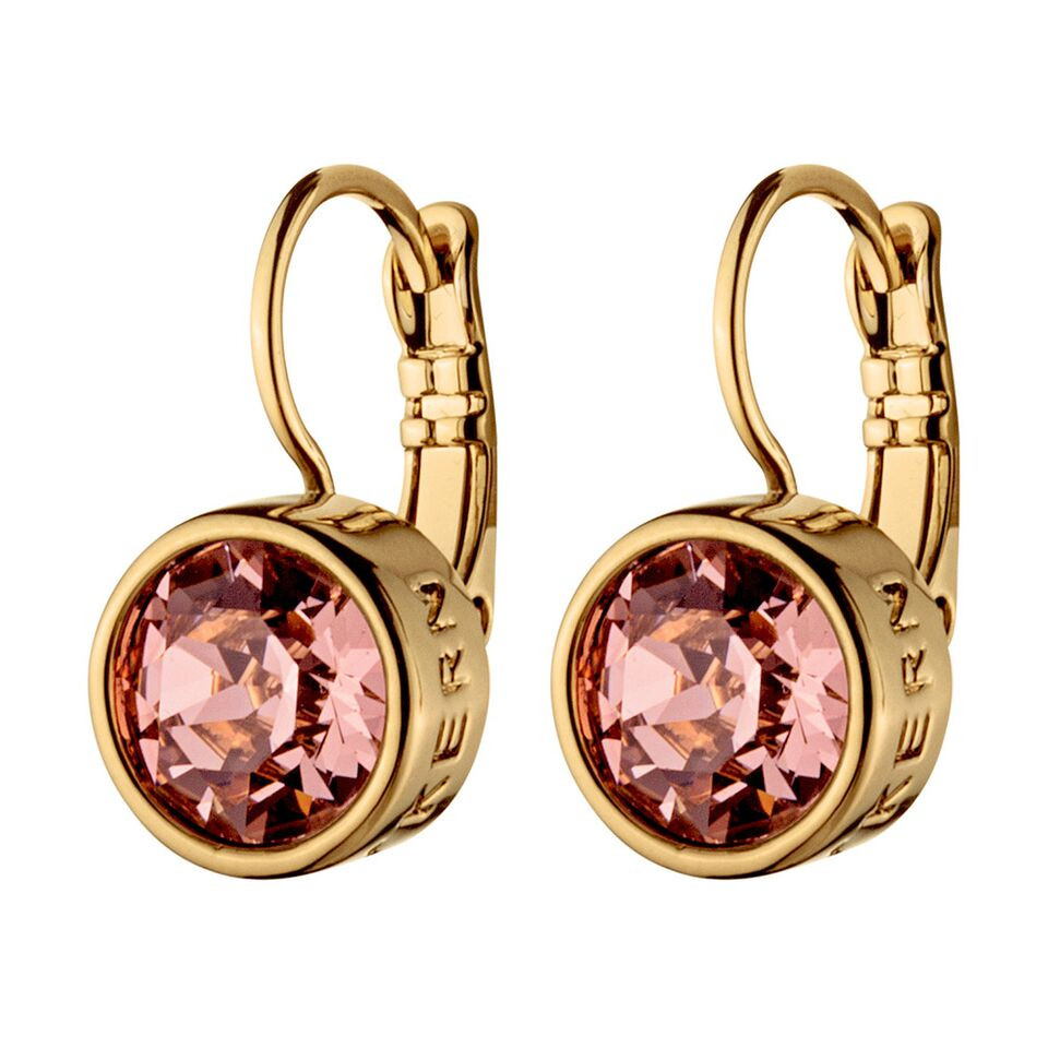 Selvrespekt grundlæggende Diktat Louise ørering i guld med rosa swarovski krystal fra Dyrberg/Kern