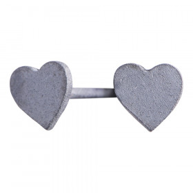 Hjerteørestik i blank oxideret sølv fra Nordahl Jewellery
