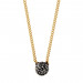 Fiuma halskæde i guld med sorte krystaller fra Dyrberg/Kern