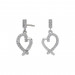 Sølv hjerte øreringe med zirkoner fra Nordahl Andersen