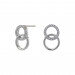 Øreringe i sølv med 2 cirkler fra Joanli Nor