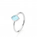 Precious ring i sølv med en himmelblå calcedon fra Izabel Camille-