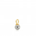 Pearly vedhæng i guld med grå swarovski perle fra Izabel Camille