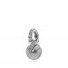Vanity vedhæng i sølv med perle fra Izabel Camille.